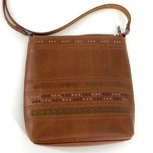 Most Wanted Leather Tan Cognac Crossbody Bag Purse